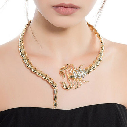 Scorpion Shape Women Necklace Gold & Silver Color Woman Choker Neck Necklace