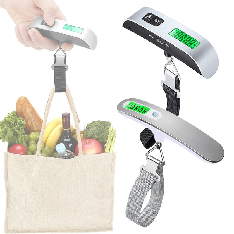 Portable LCD Digital Luggage Weight Scales Hanging Suitcase Baggage Travel Scale with Belt for Electronic Weight Tool 50kg/110lb