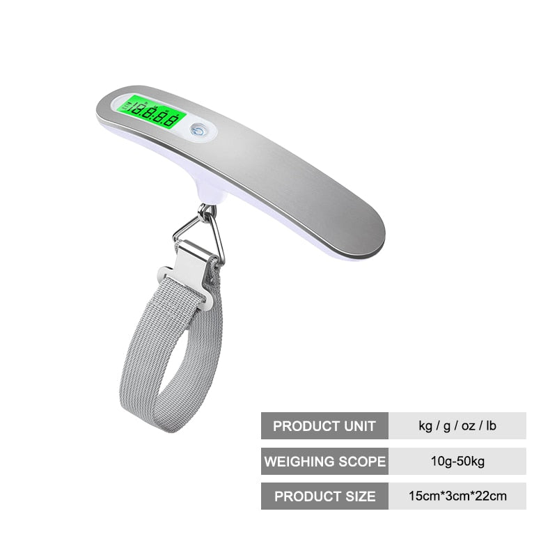 Portable LCD Digital Luggage Weight Scales Hanging Suitcase Baggage Travel Scale with Belt for Electronic Weight Tool 50kg/110lb