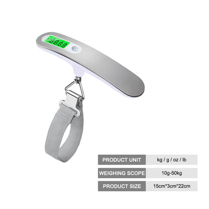 Portable LCD Digital Luggage Weight Scales Hanging Suitcase Baggage Travel Scale with Belt for Electronic Weight Tool 50kg/110lb