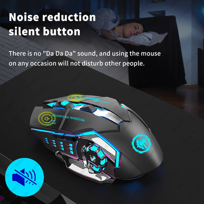 Silent Bluetooth Mouse USB Mechanical E-Sports Backlight PC Gamer
