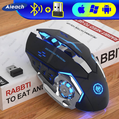 Silent Bluetooth Mouse USB Mechanical E-Sports Backlight PC Gamer