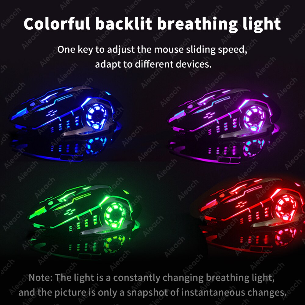 Silent Bluetooth Mouse USB Mechanical E-Sports Backlight PC Gamer