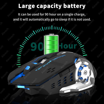 Silent Bluetooth Mouse USB Mechanical E-Sports Backlight PC Gamer