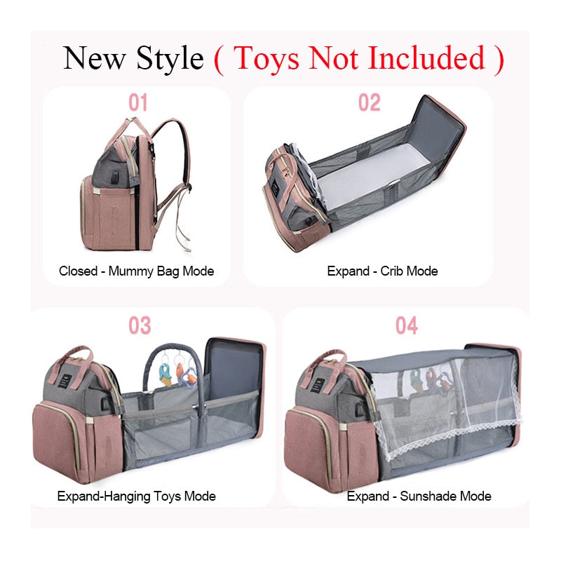 Baby Diaper Bag Nappy Stroller Bags For Baby Maternity Bag Backpacks Crib Newborn Mommy Bag Changing Table Baby Bags For Mom EMJP TRENDS