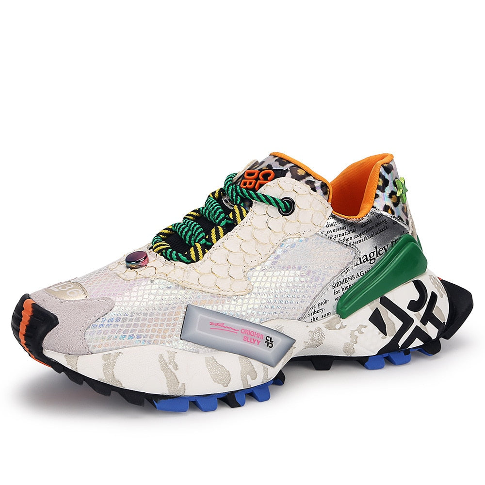 AB New Women's Shoes Platform Shoe Thick Bottom Student Casual Shoes Mesh Breathable Comfortable Sneakers Pumps zapatos mujer EMJP TRENDS