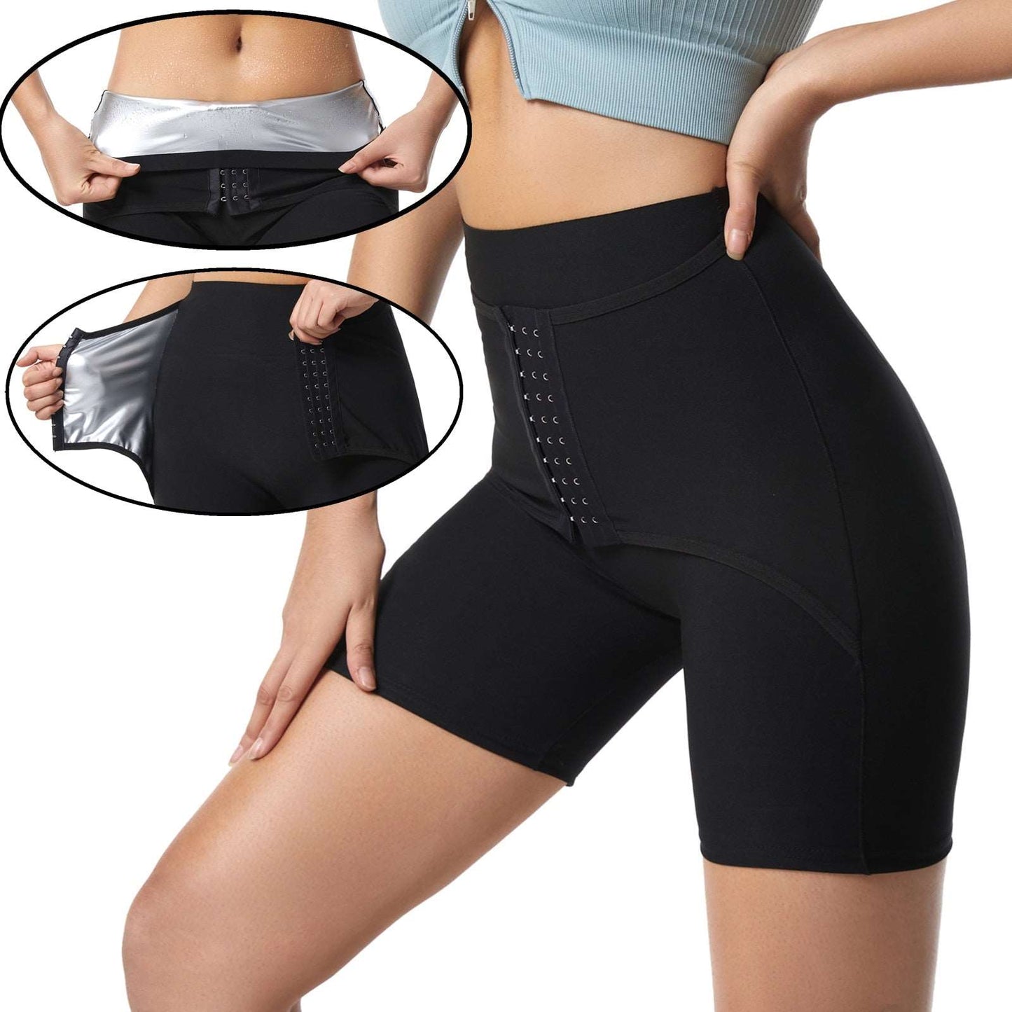 Body Shaper Weight Loss Slimming Pants Waist Trainer Lifting But Hot Thermo Sweat Shape-wear