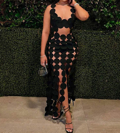 Women Sexy Maxi Dress Black