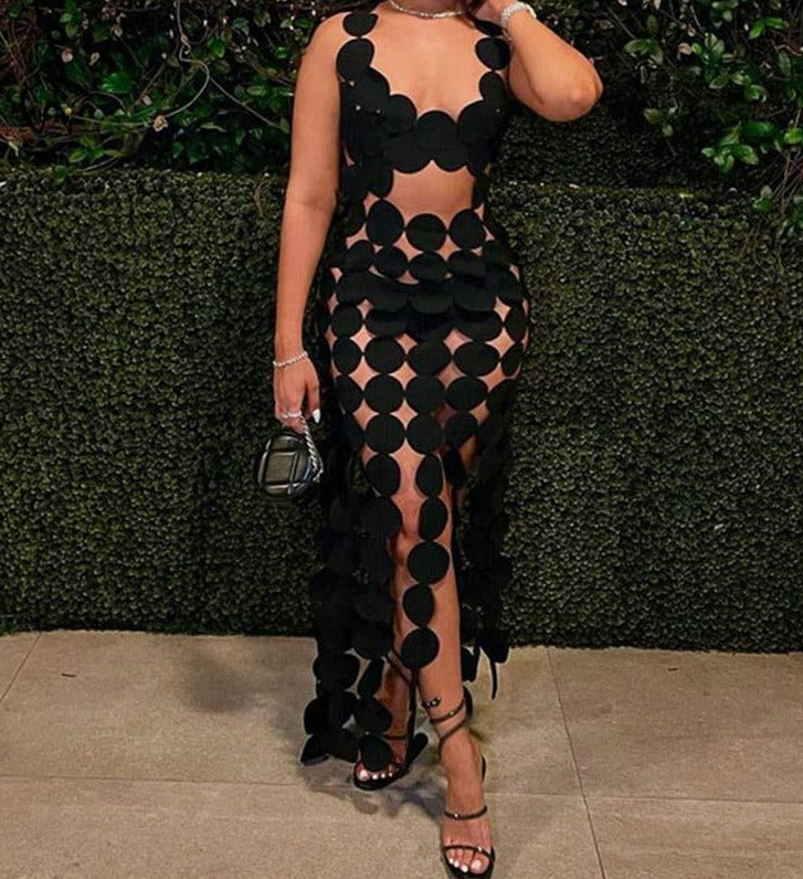 Women Sexy Maxi Dress Black