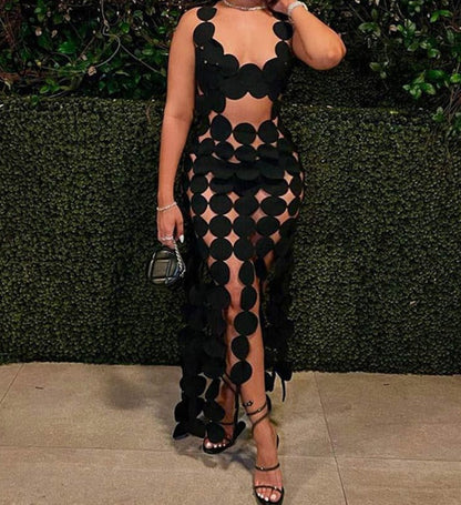 Women Sexy Maxi Dress Black