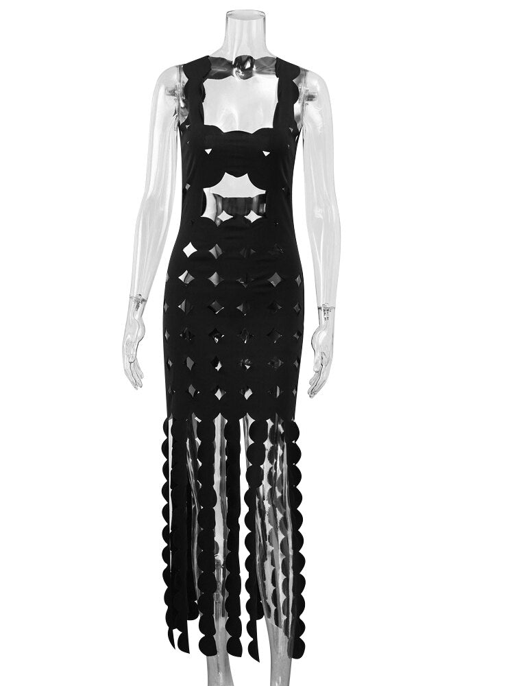 Women Sexy Maxi Dress Black