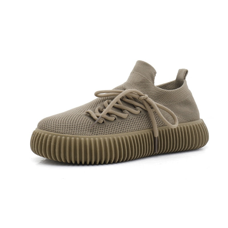 New Ladies Lace Up Breathable Casual Female Shoes
