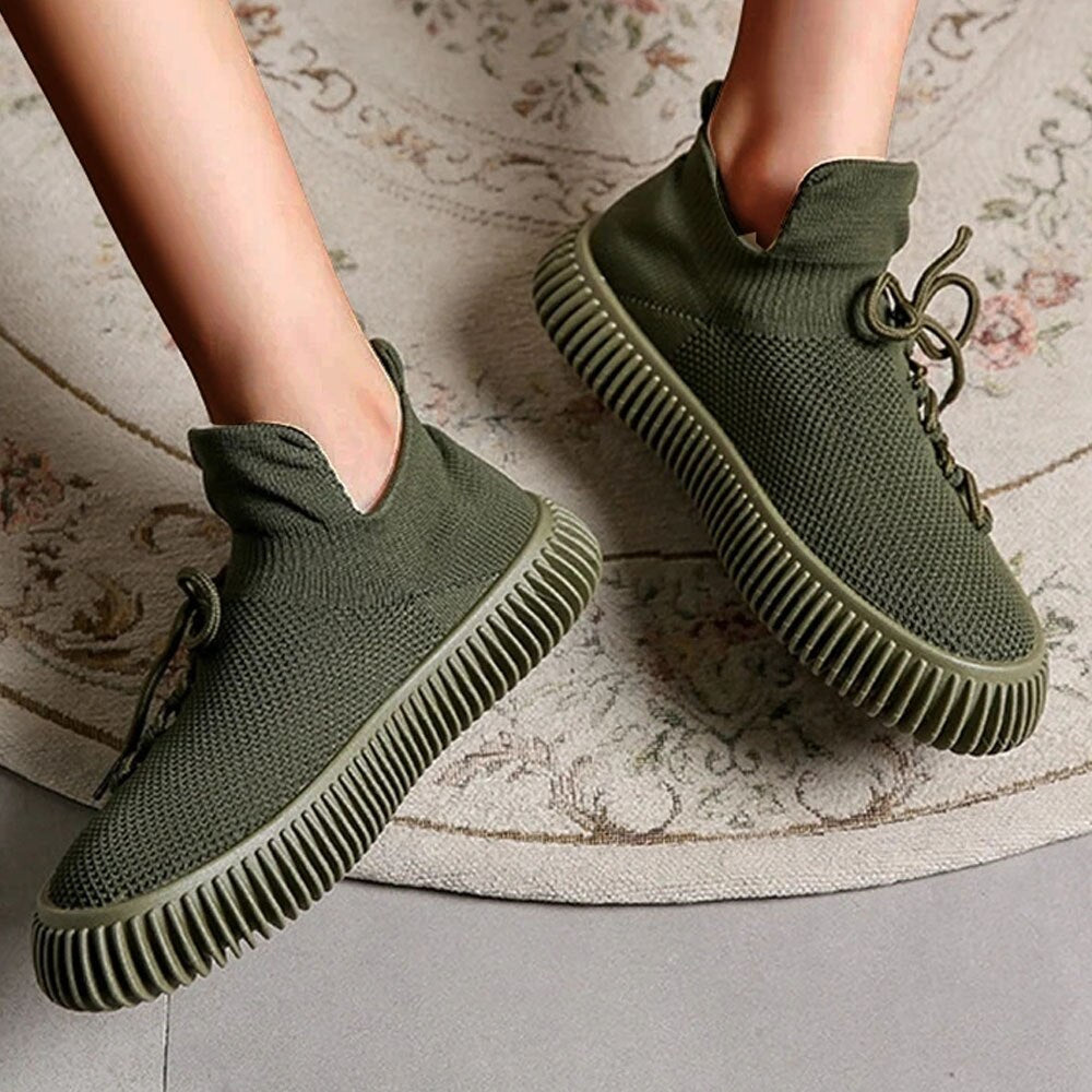 New Ladies Lace Up Breathable Casual Female Shoes