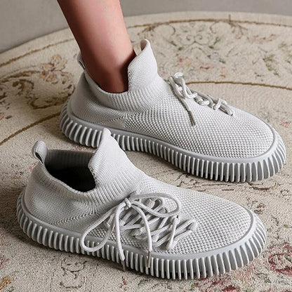 New Ladies Lace Up Breathable Casual Female Shoes