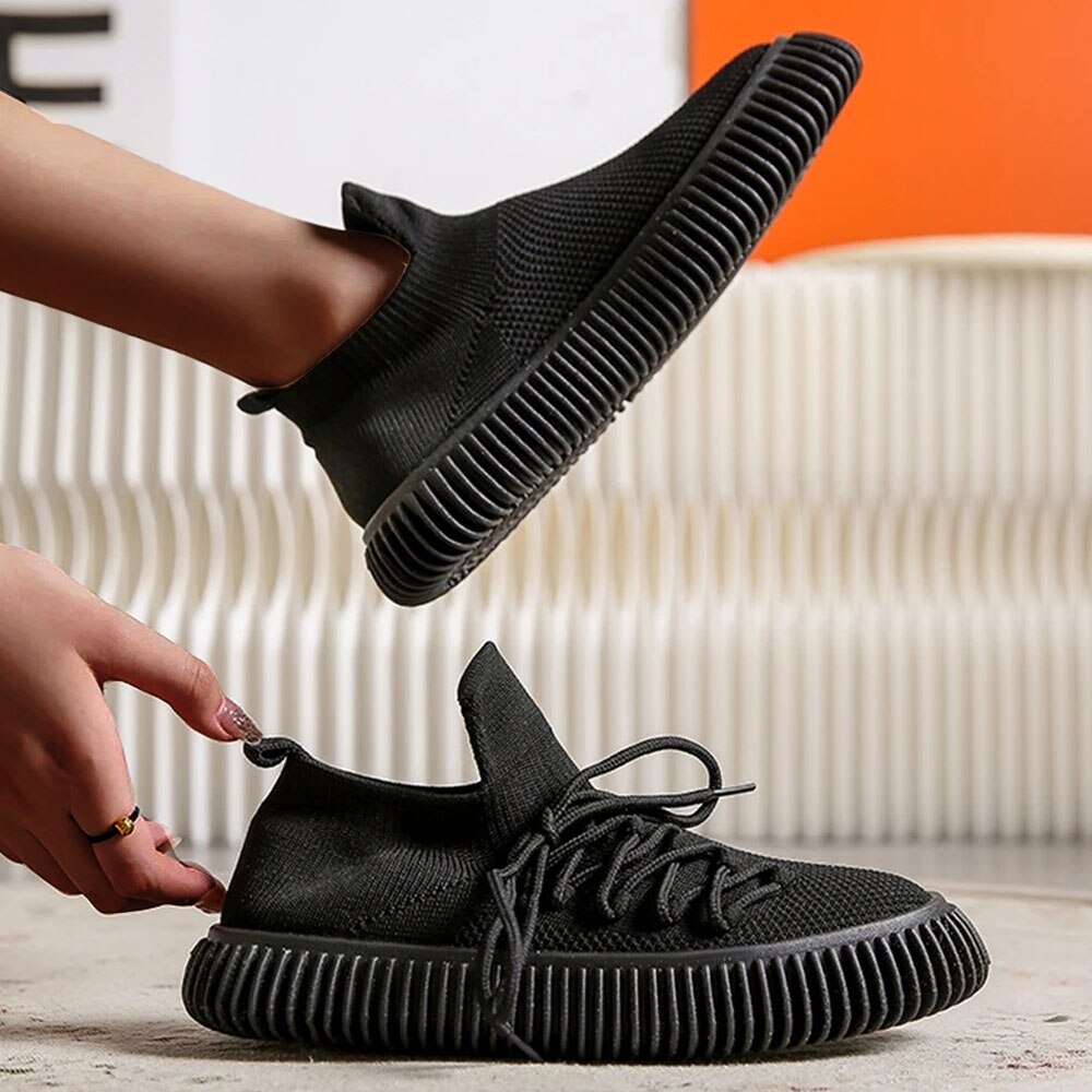 New Ladies Lace Up Breathable Casual Female Shoes