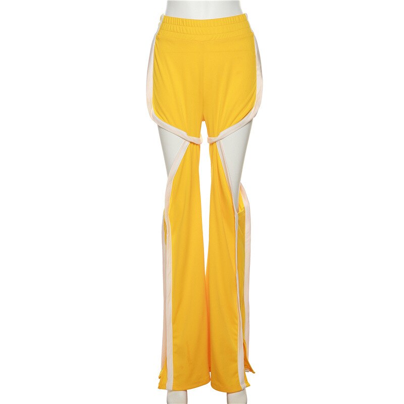 Ripped Sweatpants Casual Elastic High Waisted Baggy