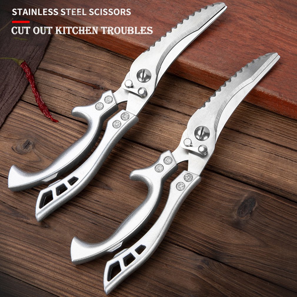 Stainless Steel Kitchen Scissor Powerful Chicken Bone Scissors Multifunctional Chicken Duck Fish Cutter Shears Kitchen Tools