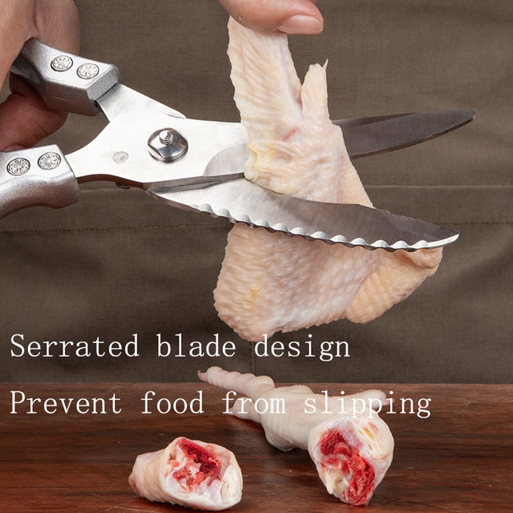 Stainless Steel Kitchen Scissor Powerful Chicken Bone Scissors Multifunctional Chicken Duck Fish Cutter Shears Kitchen Tools