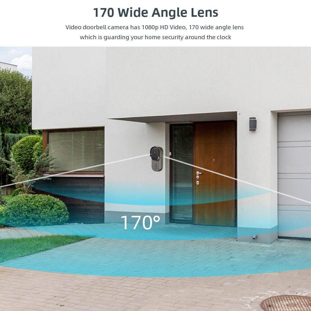 Video Doorbell WiFi Wireless Wired Door Bell