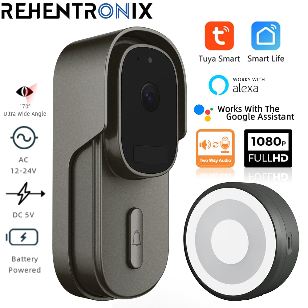 Video Doorbell WiFi Wireless Wired Door Bell