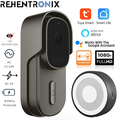 Video Doorbell WiFi Wireless Wired Door Bell