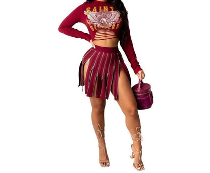Women Print Female Skirts Sexy