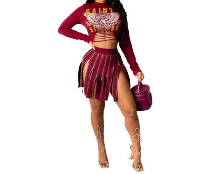 Women Print Female Skirts Sexy
