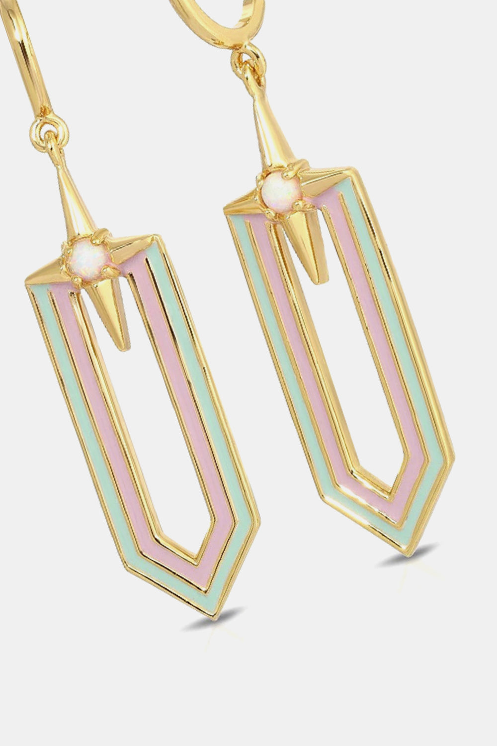 Copper C-Hoop Drop Earrings Trendsi