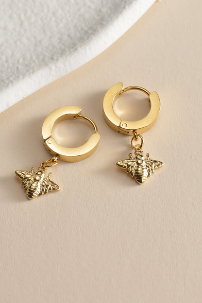 Bee Drop Huggie Earrings Trendsi