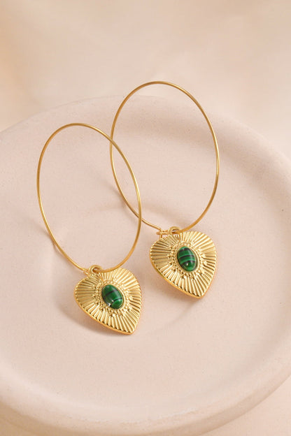 Stainless Steel Heart Earrings Trendsi