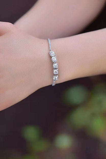 5 Carat Moissanite Lobster Clasp Bracelet Trendsi