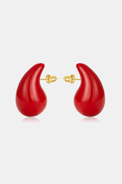 Big Size Water Drop Brass Earrings Trendsi
