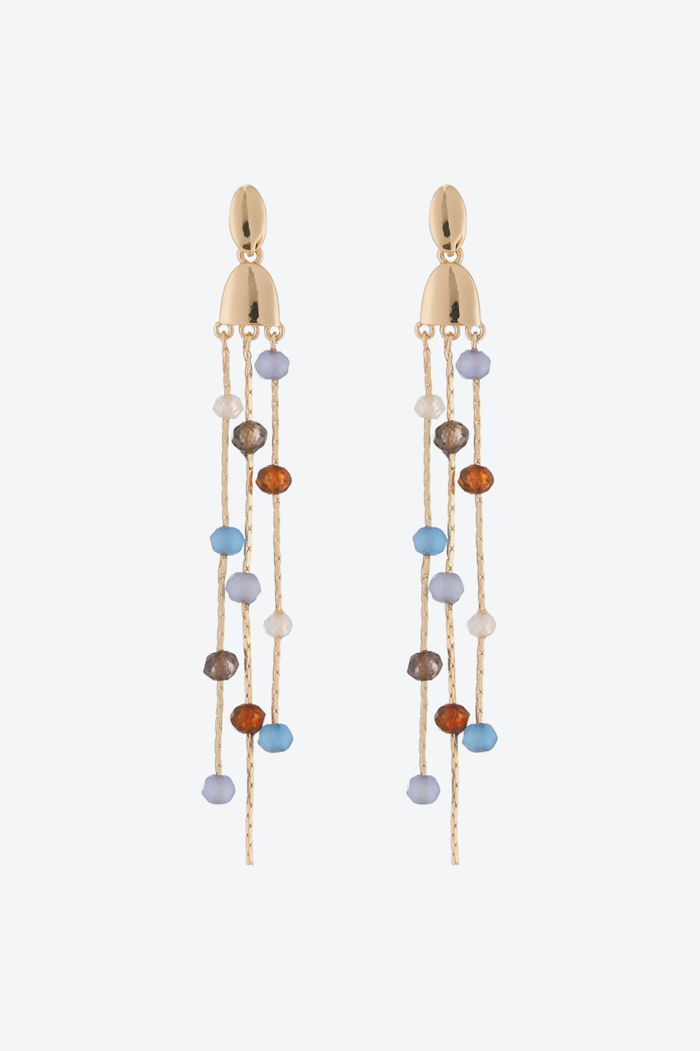 Beaded Long Chain Earrings Trendsi