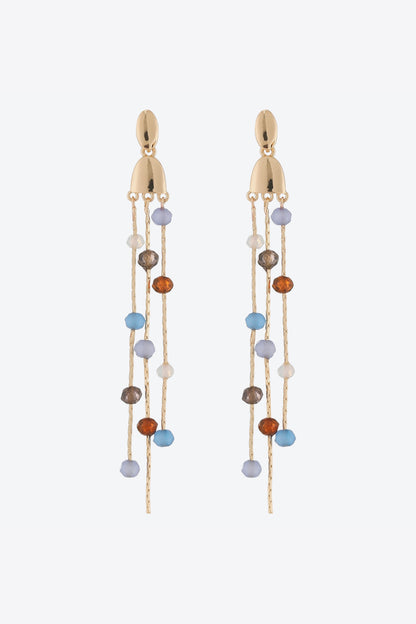 Beaded Long Chain Earrings Trendsi