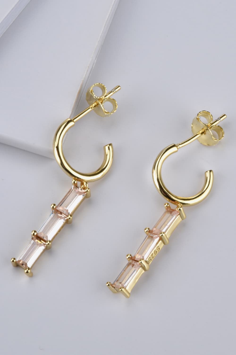 Inlaid Zircon 925 Sterling Silver Earrings Trendsi