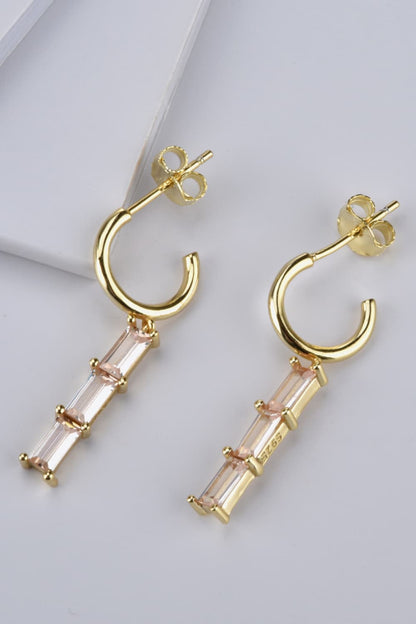 Inlaid Zircon 925 Sterling Silver Earrings Trendsi