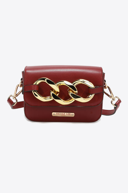Nicole Lee USA Lexi Chain Detail Crossbody Bag Trendsi
