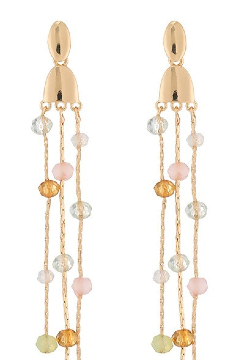 Beaded Long Chain Earrings Trendsi