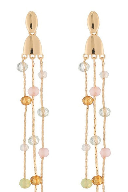 Beaded Long Chain Earrings Trendsi