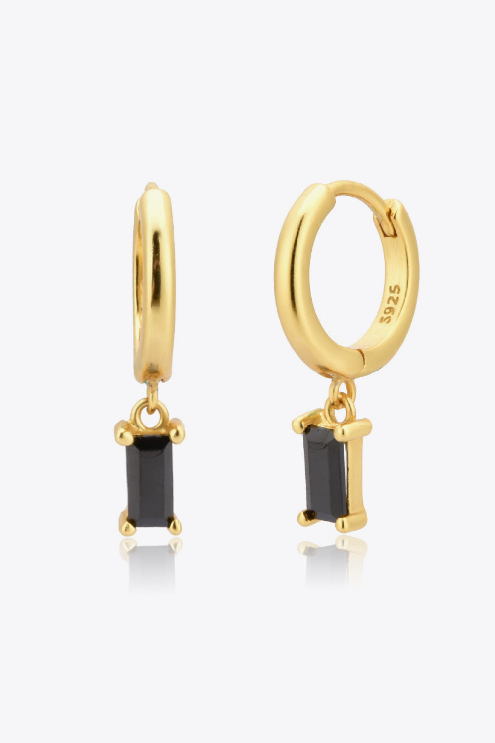 Zircon Huggie Drop Earrings Trendsi