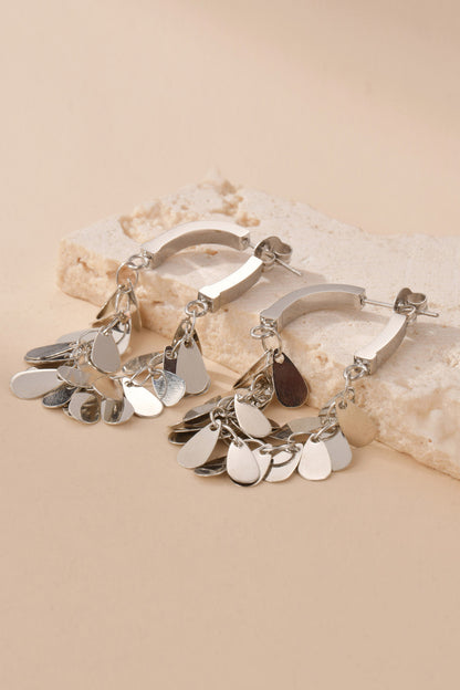 Sequin Stainless Steel Earrings Trendsi