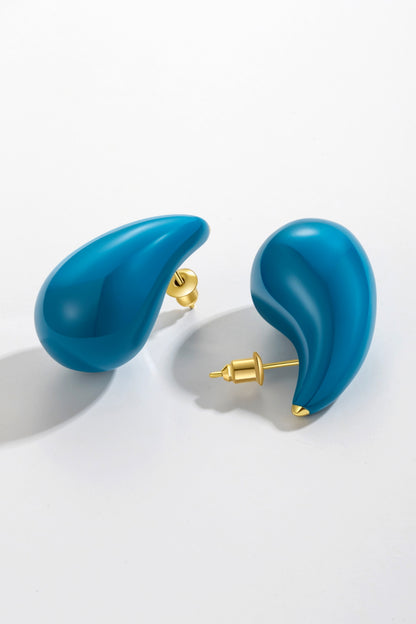 Big Size Water Drop Brass Earrings Trendsi