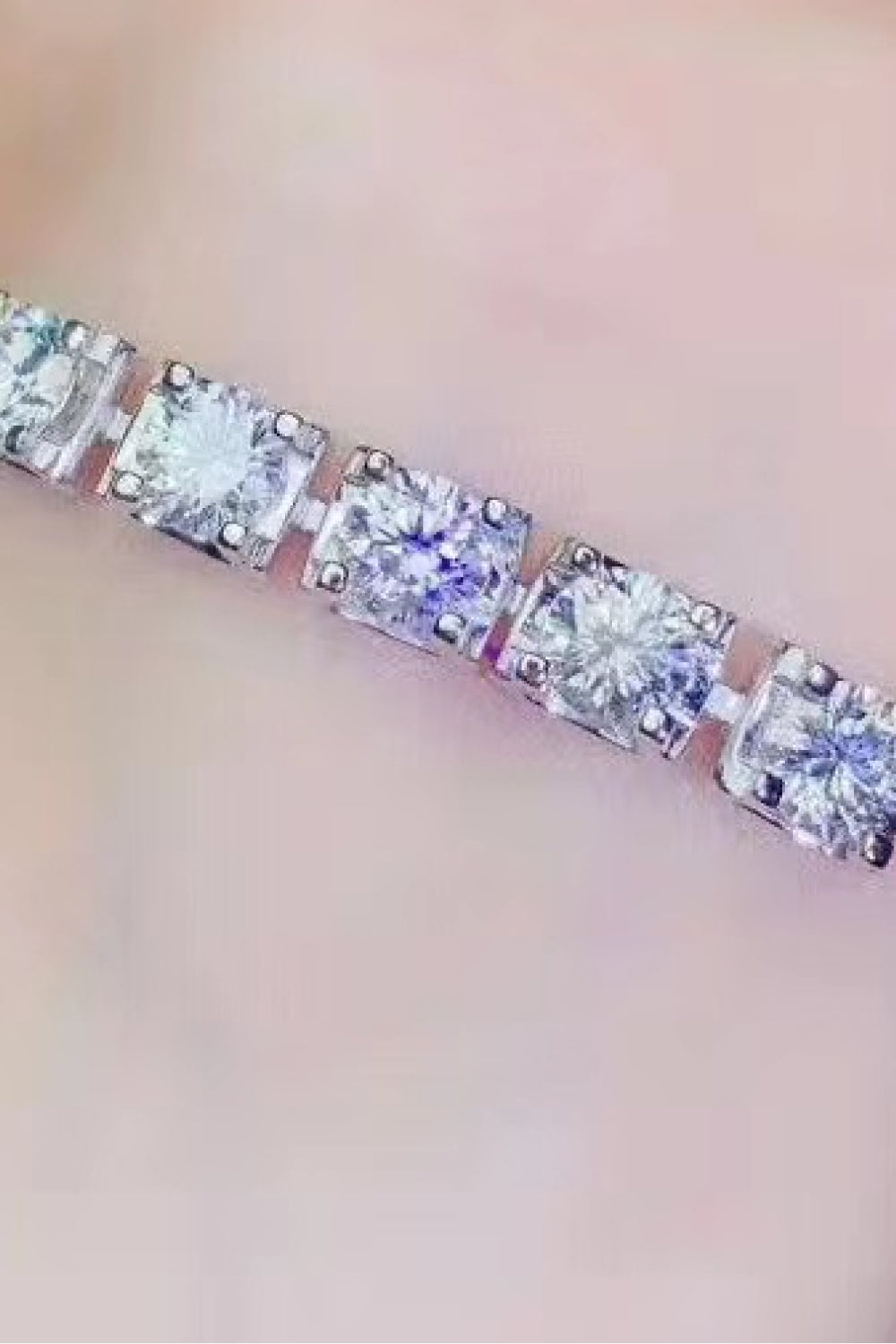 5 Carat Moissanite Lobster Clasp Bracelet Trendsi