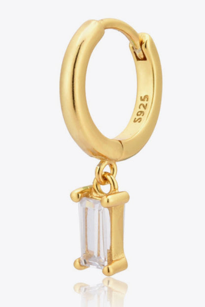 Zircon Huggie Drop Earrings Trendsi