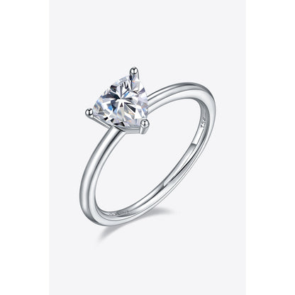 1 Carat Moissanite 925 Sterling Silver Solitaire Ring