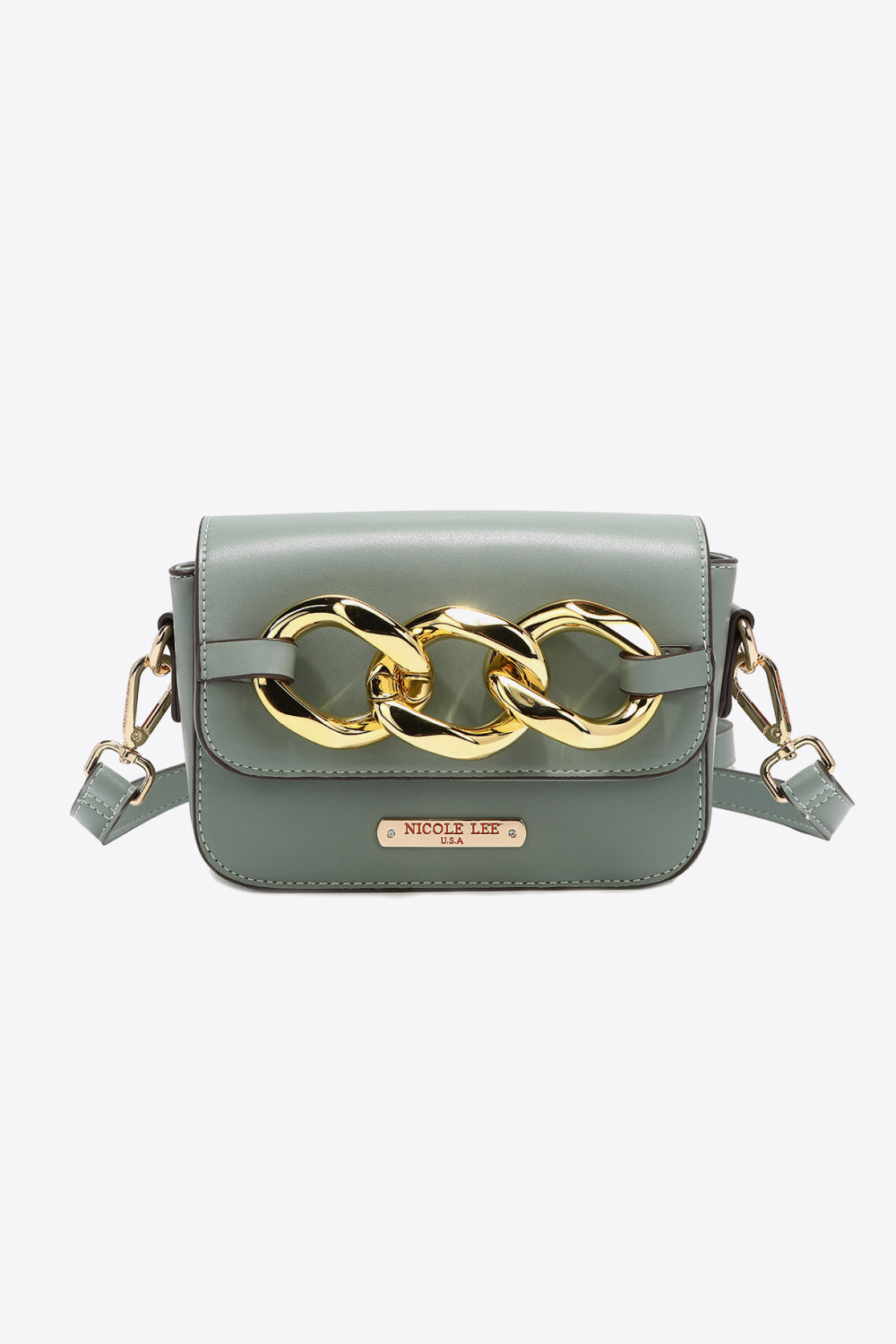 Nicole Lee USA Lexi Chain Detail Crossbody Bag Trendsi