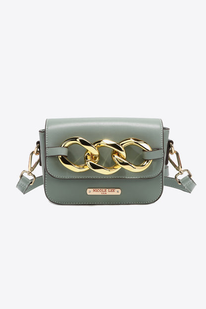 Nicole Lee USA Lexi Chain Detail Crossbody Bag Trendsi