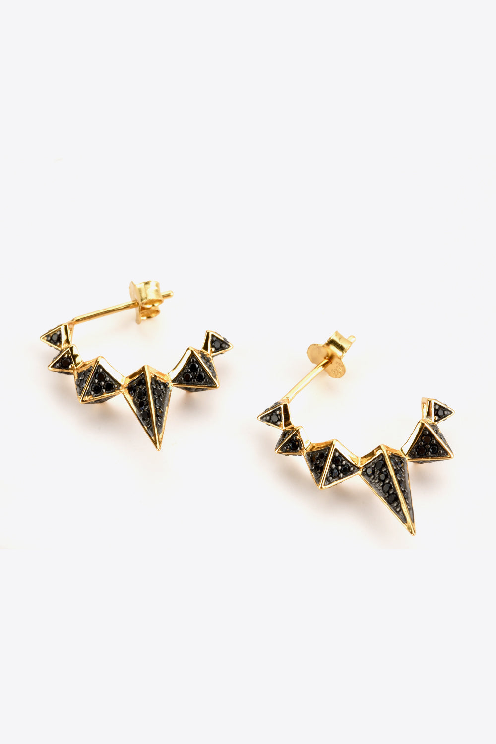 Geometric Zircon Decor 925 Sterling Silver Earrings Trendsi