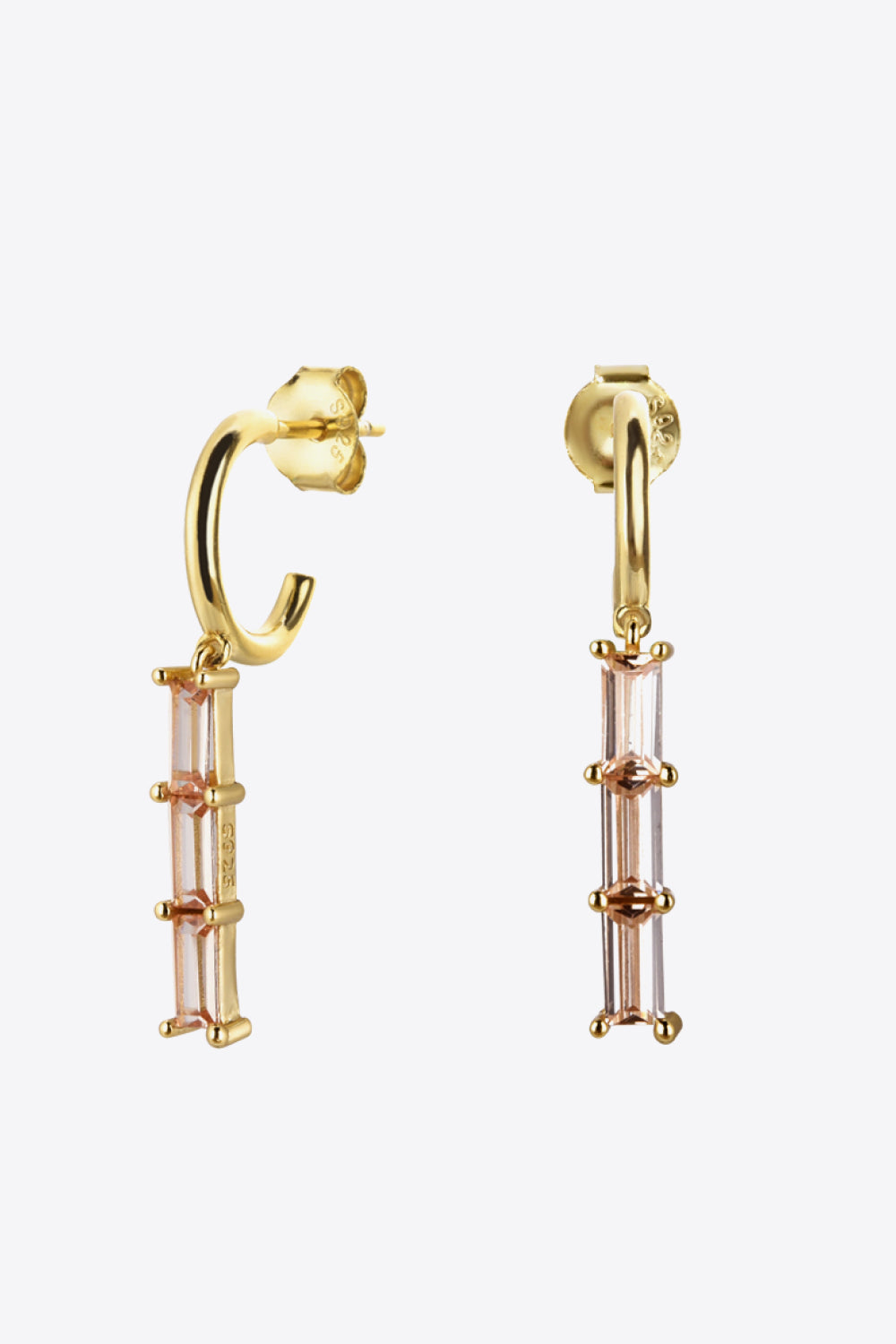 Inlaid Zircon 925 Sterling Silver Earrings Trendsi