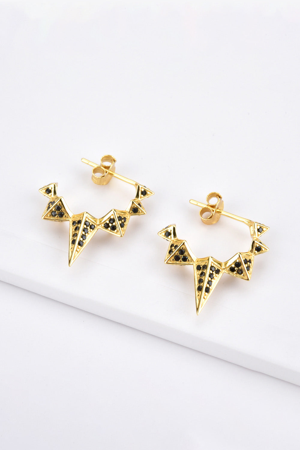 Geometric Zircon Decor 925 Sterling Silver Earrings Trendsi